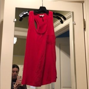 Joie red silk top